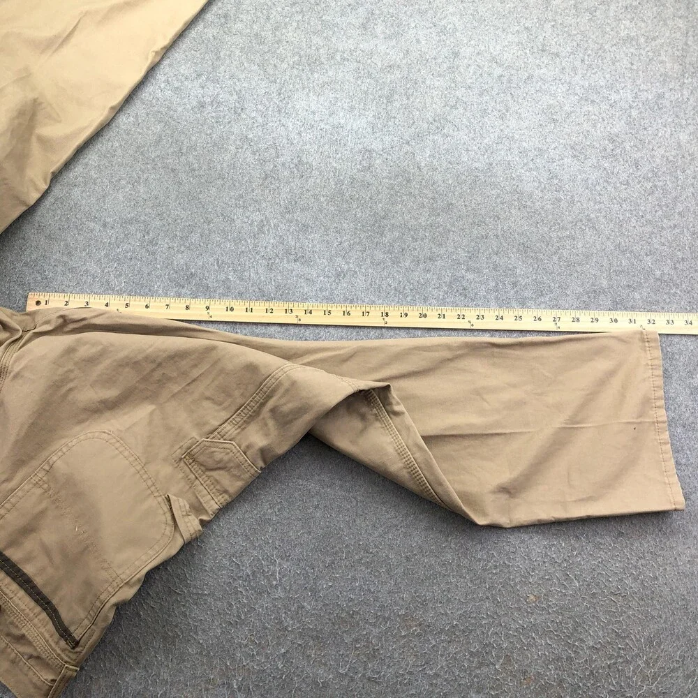 Wrangler Pants Mens 36x32 Beige Canvas Cargo Relaxed Straight Riggs Workwear